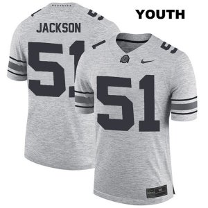 Youth NCAA Ohio State Buckeyes Antwuan Jackson #51 College Stitched Authentic Nike Gray Football Jersey MF20X46DO